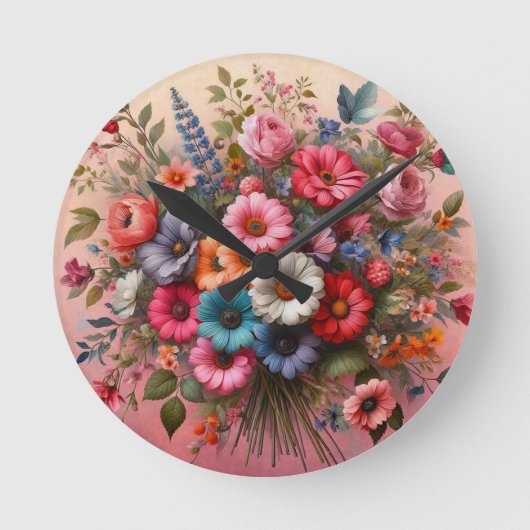 スプレー4 ラウンド壁時計 (正面)