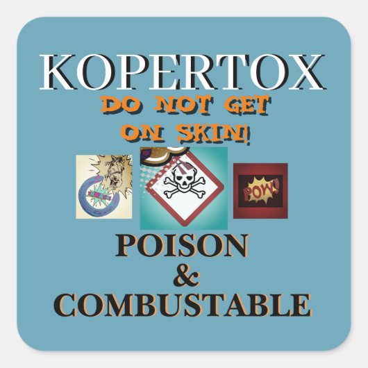 スプレー ボトルのラベル KOPERTOX スクエアシール (正面)