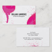 スプレー | 表情豊かな（ホットピンク） 名刺 (正面/裏面)