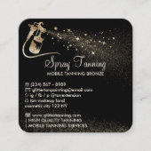 スプレーTanアフターケアの手順のヒント スクエア名刺 (正面)