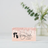 スプレーtanスクリプトグリッター金ゴールドドライブ 名刺 (スタンド正面)