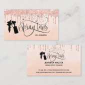 スプレーtanスクリプトグリッター金ゴールドドライブ 名刺 (正面/裏面)