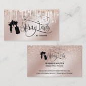 スプレーtanスクリプトグリッター金ゴールドドライブ 名刺 (正面/裏面)