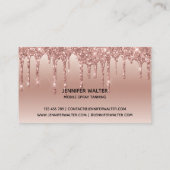 スプレーtanスクリプト滴下グリッター金ゴールド 名刺 (裏面)