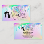 スプレーtan unicornホログラフレインボーグリッタードリップ 名刺 (正面/裏面)