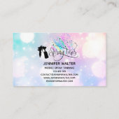 スプレーtan unicornホログラフレインボーグリッタードリップ 名刺 (裏面)