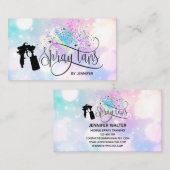 スプレーtan unicornホログラフレインボーグリッタードリップ 名刺 (正面/裏面)