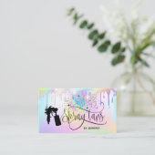スプレーtan unicornホログラフレインボーグリッタードリップ 名刺 (スタンド正面)