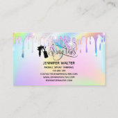 スプレーtan unicornホログラフレインボーグリッタードリップ 名刺 (裏面)