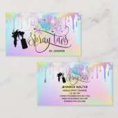 スプレーtan unicornホログラフレインボーグリッタードリップ 名刺 (正面/裏面)