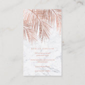 スプレーtansスクリプトバラ金ゴールドヤシの木の葉の大理石 名刺 (裏面)