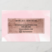 スプレーtansロゴエレガントバラ金ゴールドタイポグラフィピンク チラシ (裏面)