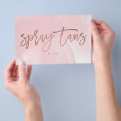 スプレーtansロゴエレガントバラ金ゴールドタイポグラフィピンク チラシ (ハンドル)