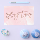 スプレーtansロゴエレガントバラ金ゴールドタイポグラフィピンク チラシ (シングル)