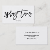 スプレーtansロゴブラックシンプルミニマルタイポグラフィ 名刺 (正面/裏面)