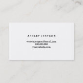 スプレーtansロゴブラックシンプルミニマルタイポグラフィ 名刺 (裏面)