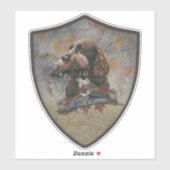 スプロケットスパニエル犬ガンドッグアートステッカー シール (シート)