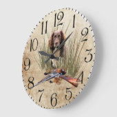 スプロケットスパニエル犬タペストリーポスタートリプチアクリル ラージ壁時計 (傾斜)
