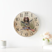 スプロケットスパニエル犬タペストリーポスタートリプチアクリル ラージ壁時計 (ホーム)