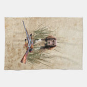 スプロケットスパニエル犬ティーポットギフトボックスセラミックタイルガラス キッチンタオル (横)