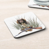 スプロケットスパニエル犬装飾用クッション コースター (左側)