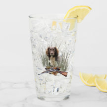 スプロケットスパニエル犬、ガンドッグアートガラス