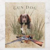 スプロケットスパニエル犬 ワインラベル (シングルラベル)