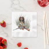 スプロケットスパニエル犬 縁ありカクテルナプキン (インサイチュ)