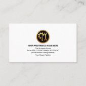 スプロケット駆動チェーンスパナレンチ整備士 名刺 (裏面)