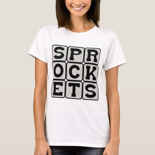 スプロケット、車輪の部品 Tシャツ (正面)