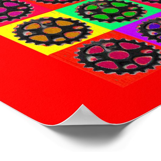 スプロケットPOPARTサイクリストのポスター ポスター (角)