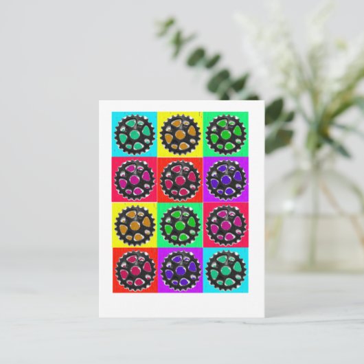 スプロケットPOPART- – サイクリストサイクリングギフト ポストカード (スタンド正面)