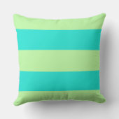 スプンキーアクアブルー&ライムグリーンストライプズ クッション (裏面)