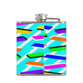 スプンキーネオンターキーズレトロビベスおもしろい抽象芸術 フラスク (裏面)