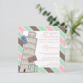 スプーイタリアンモニリーニングタワースウィート16誕生日 招待状 (スタンド正面)