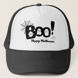 スプーキーかわいい"ブー!"ハロウィーンゴーストキャップ キャップ