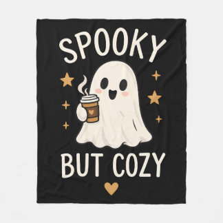 スプーキーだけどあったかオバケのハロウィン フリースブランケット