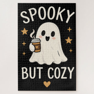 スプーキーだけどコージーなハロウィーンのおばけ ジグソーパズル
