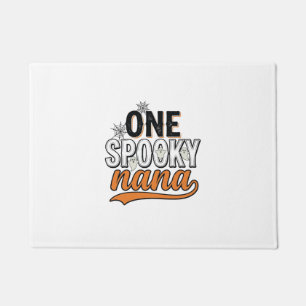 スプーキーななハロウィーンゴーストヴィンテージTシャツデザイン1 ドアマット