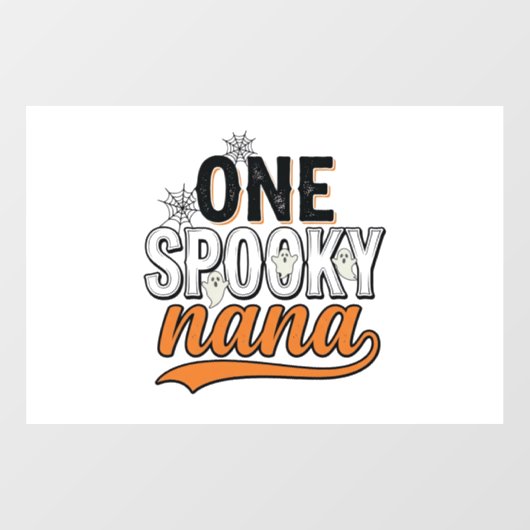 スプーキーななハロウィーン幽霊ヴィンテージTシャツデザイン_1 ウィンドウサイン (シート)