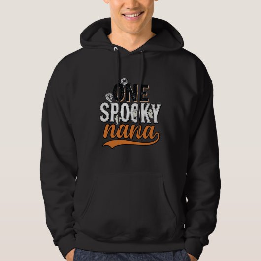スプーキーななハロウィーン幽霊ヴィンテージTシャツデザイン_1 パーカ (正面)