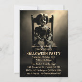 スプーキーな怖い人形 ビンテージ ハロウィンパーティー 招待状 (正面)