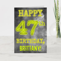 スプーキーな輝くオーラの見た目で"HAPPY 47th BIRTHDAY"