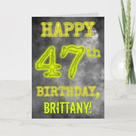 スプーキーな輝くオーラの見た目で"HAPPY 47th BIRTHDAY" カード