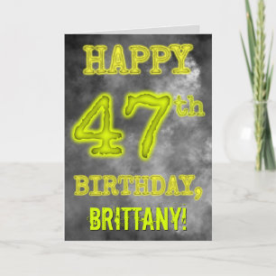 スプーキーな輝くオーラの見た目で"HAPPY 47th BIRTHDAY" カード