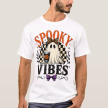 スプーキーな雰囲気のキュートなレトロハロウィンTシャツ