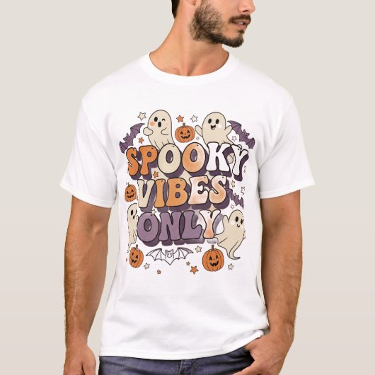 スプーキーな雰囲気限定Tシャツ | レトロハロウィンTee Tシャツ (正面)