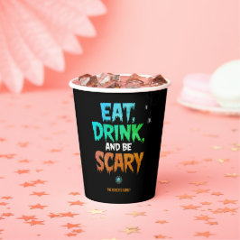 スプーキーな「食べ飲んでハロウィンを怖がろう」ハロウィンパーティー 紙コップ