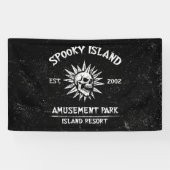 スプーキーアイランド創設2002 遊園地 ドクロ 横断幕 (横)