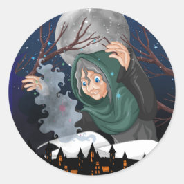 スプーキーウィッチとお化け屋敷のハロウィン🌙 ラウンドシール